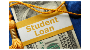 Student loan graduation cap and cash representing mortgage eligibility in Colorado