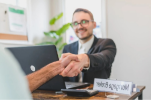 Two people shaking hands